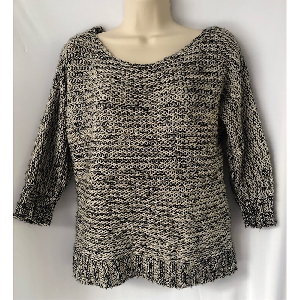 Staring At Stars Cream Black Chunky Knit Sweater